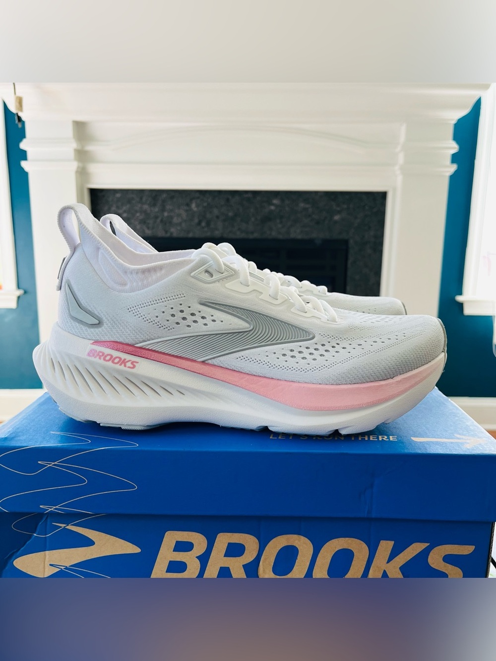 Sz 7.5 Brooks Glycerin 23 Women’s White/Harbor Mist/Metallic 120465-1B-133 new